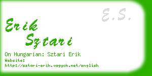 erik sztari business card